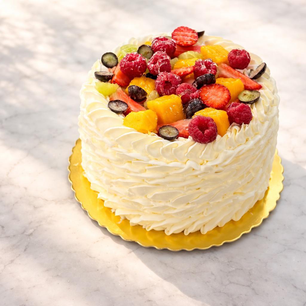 Fresh fruit cream cake