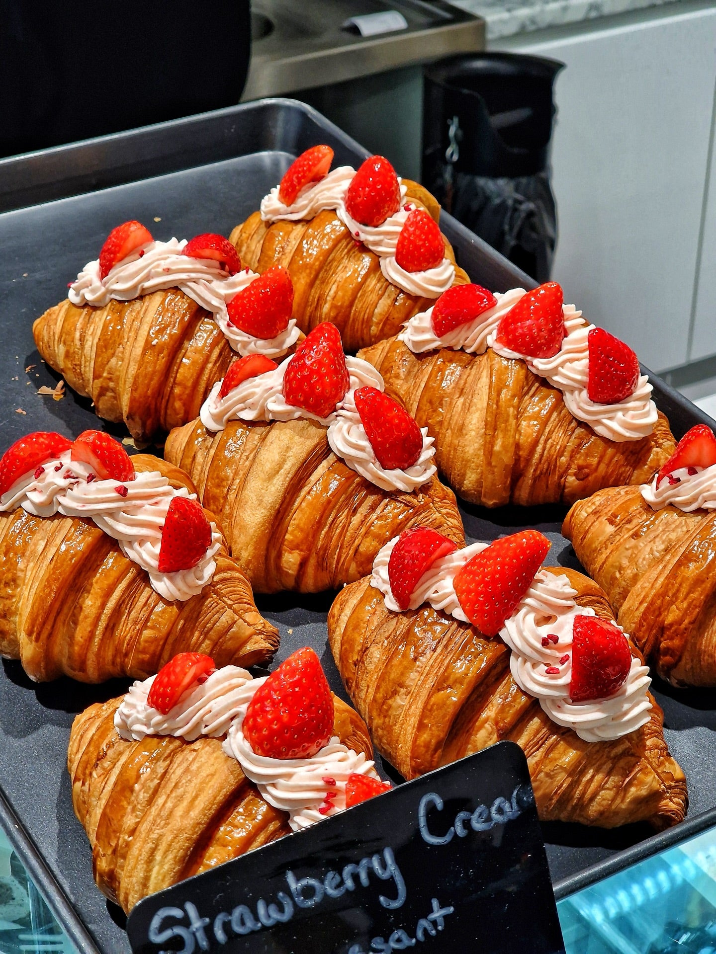 Strawberry cream croissant